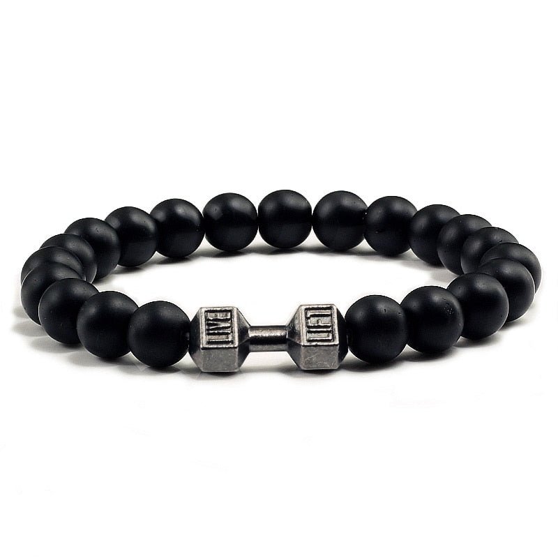 Gym Bro Lava Stone Bracelet - SWOLERY0Gym Bro JewelrySWOLERYBlack Matte Gun Metal