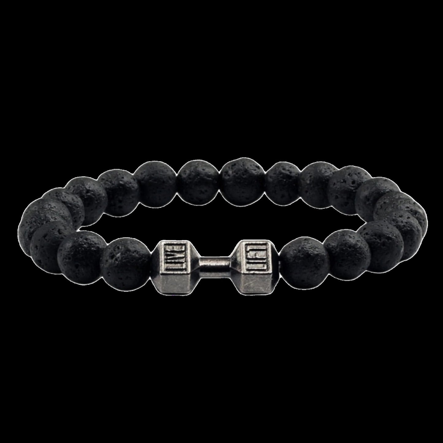 Gym Bro Lava Stone Bracelet - SWOLERY0Gym Bro JewelrySWOLERYBlack Lava Silver