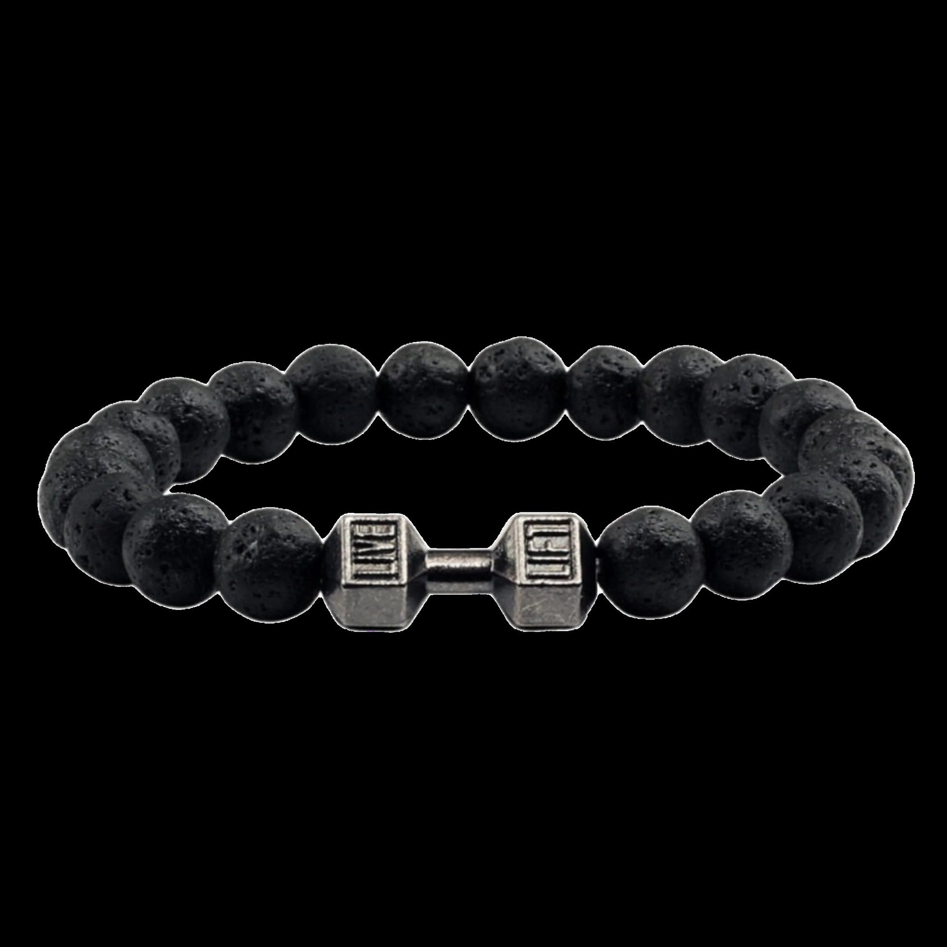 Gym Bro Lava Stone Bracelet - SWOLERY0Gym Bro JewelrySWOLERYBlack Lava Silver